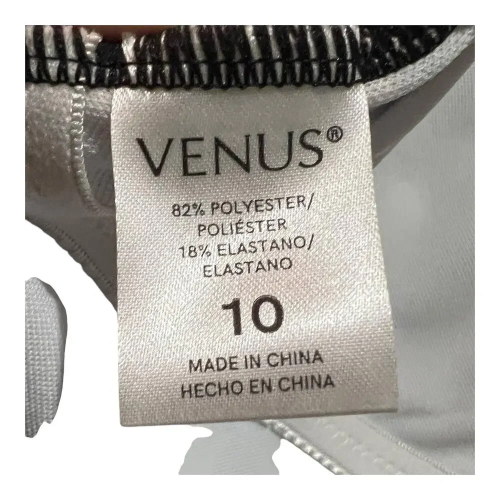 VENUS One Piece Snakeskin Suit + BOHO Rhinestone BEACH MAXI DRESS COVER (10/XL)